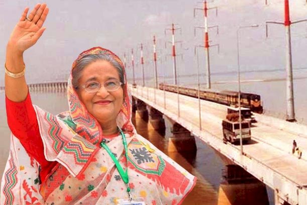 বঙ্গবন্ধু রেল সেতুর ভিত্তিপ্রস্তর স্থাপন করলেন প্রধানমন্ত্রী