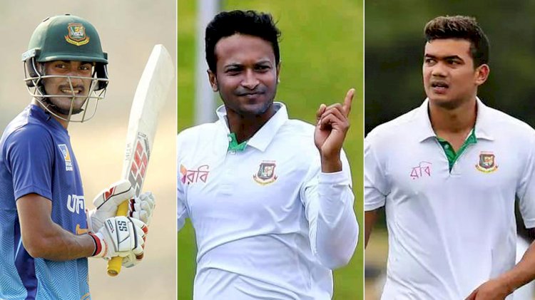 ২য় টেস্টে সাকিব-তাসকিন-নাইম