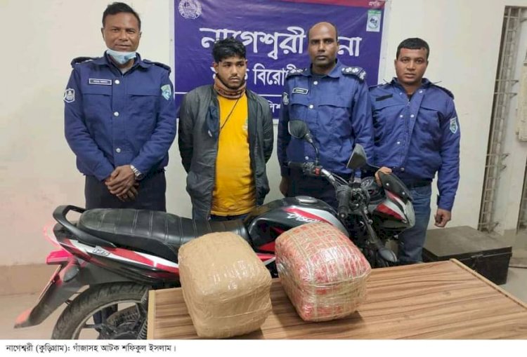 ১০ কেজি গাঁজাসহ এক মাদক ব্যবসায়ী আটক