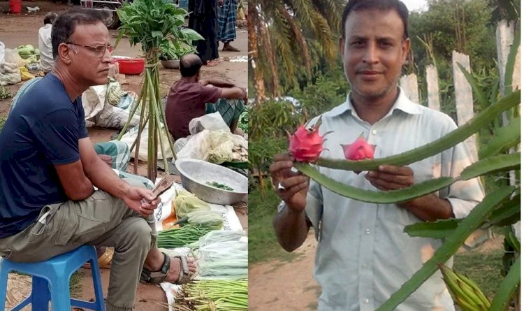 হাটে বসে সবজি বিক্রি নিয়ে মুখ খুললেন বিশ্ববিদ্যালয় অধ্যাপক
