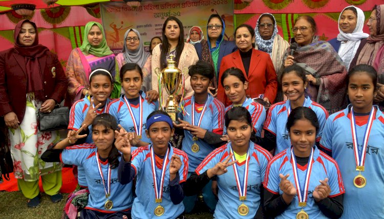 ভলিবল প্রতিযোগিতায় দিনাজপুরকে ২-০ সেটে হারিয়ে চ্যাম্পিয়ন রংপুর